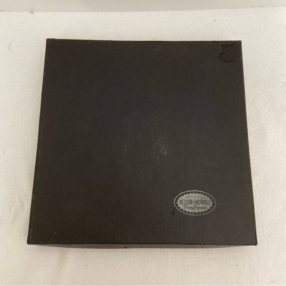 Vtg Rezler & Howell Fine Hand Cut Crystal Coasters Set of 4 Schooner Nautical - Picture 7 of 8